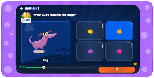 Dinolingo Spanish quiz for kids